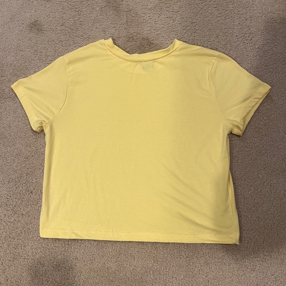 Yellow cropped top
